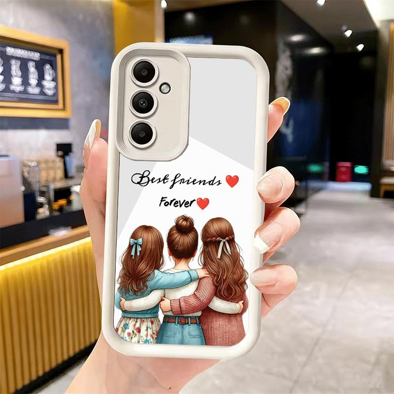 Phone Case for Samsung Galaxy S26 S25 Ultra S24 FE Best Friends Forever Girls Shell S23 Plus S22 + S21 S20 5G Soft Silicone Fund