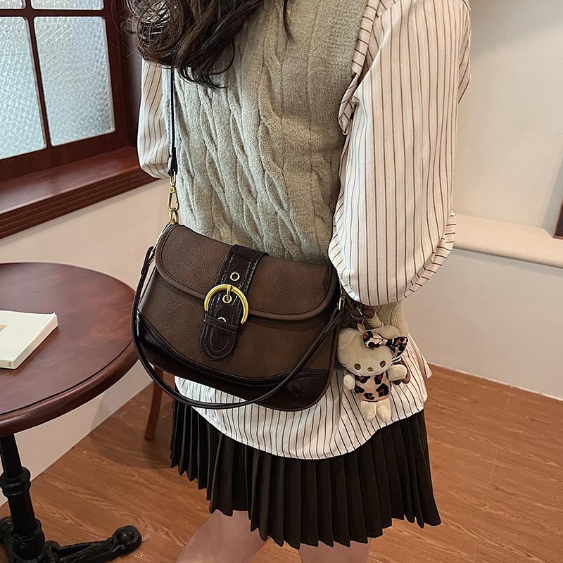 Premium Texture Saddle Bag Women'S Simple Armpit Bag Casual Handbag Shoulder Messenger Bag