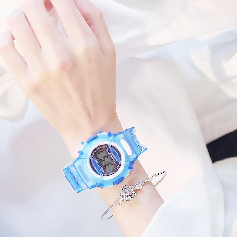 Ins – montre numérique pour enfants, montre étudiante, bracelet en Silicone coréen