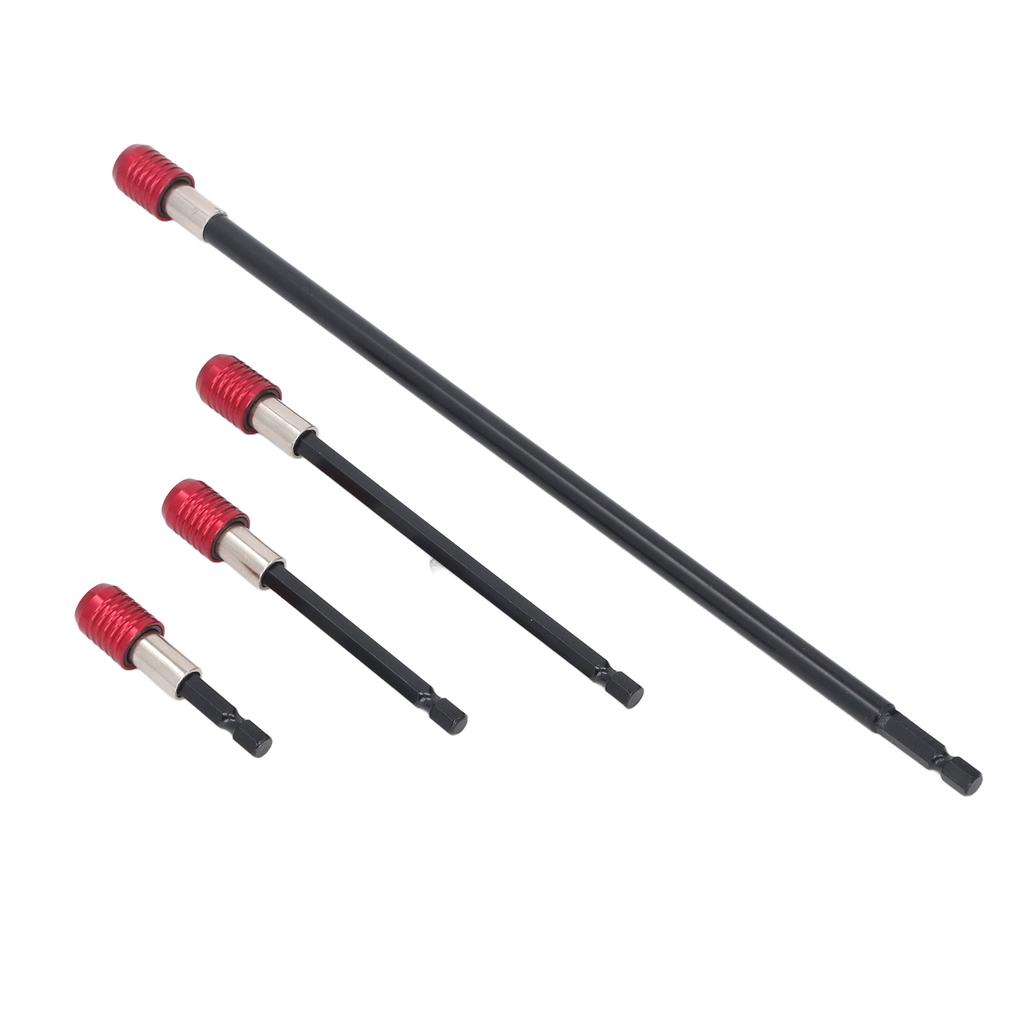 4 Pcs Drill Bit Extension Set 60mm 100mm 150mm 300mm 14 Inch Hex Shank Strong Magnetic Drill Bit
