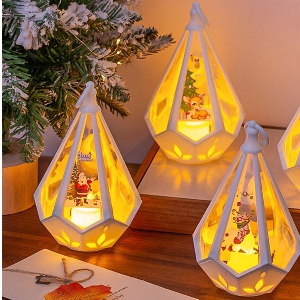 Santa Claus Xmas Ornaments New Year Atmosphere Lights  Lamp Supplies