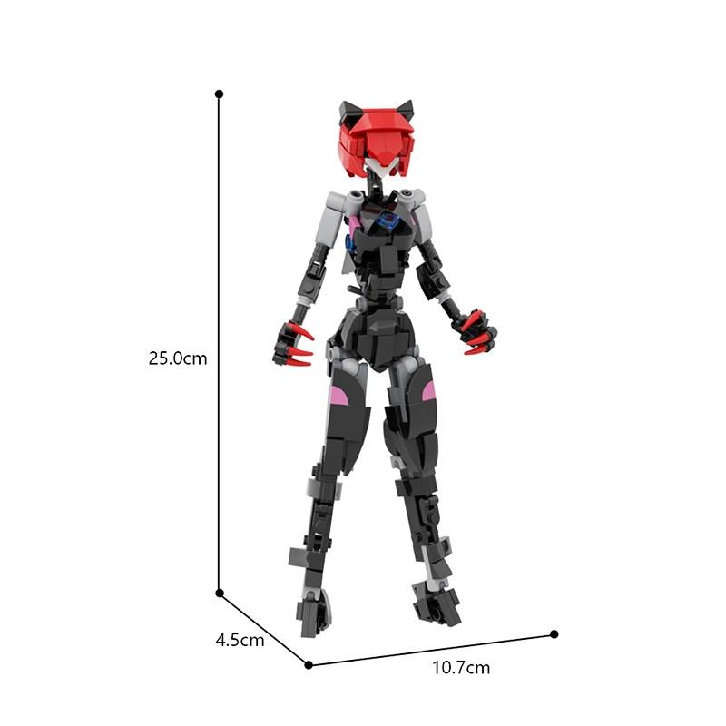 GSBAN Ronin Warrior Mech Female Robot Mobile Suit Girl Mecha Creative Model Building Blocks Bricks Toys for Gifts
