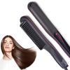 Ionic Automatic Electric Black Mini Hair Straightening Brush Hair Iron  Beard Straightener Brush