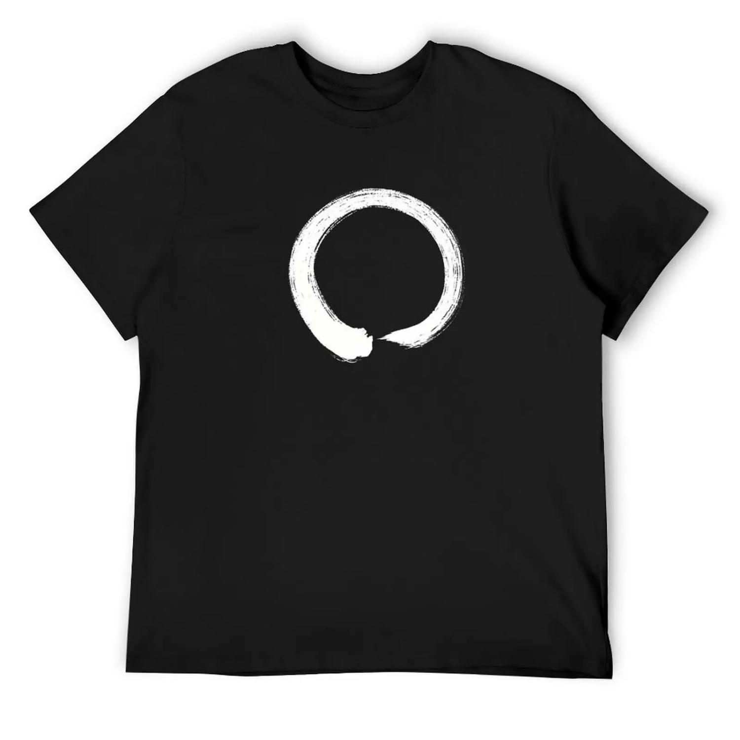 Enso Calligraphy White on Black _t T-Shirt anime figures Funny t-shirts anime t shirts mens clothing S