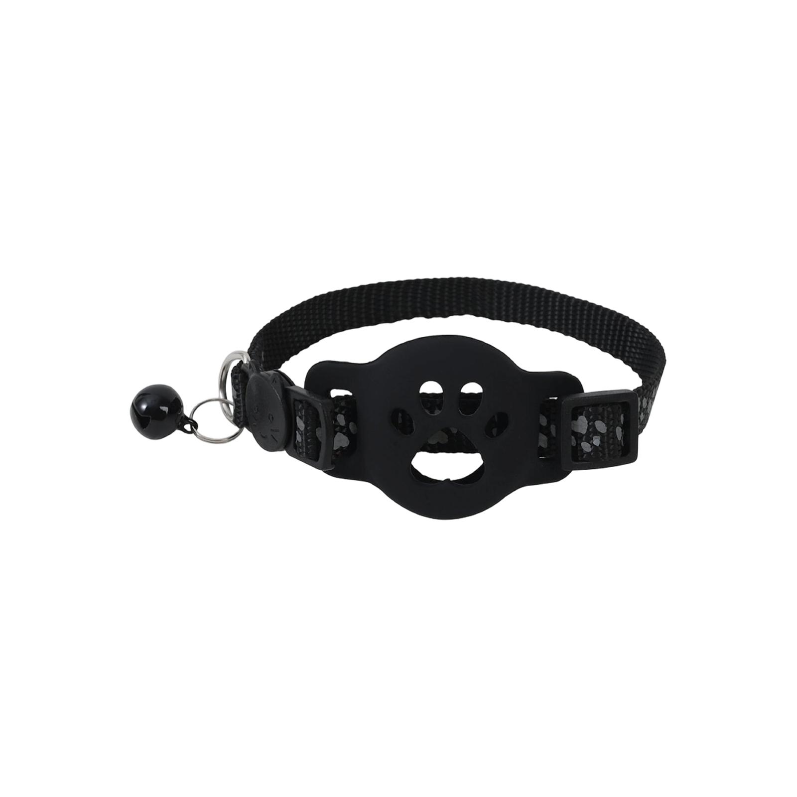 

Светоотражающий ошейник с колокольчиком, Устройство от потери, Ошейник для питомца, подходит для IOS One Size чёрный