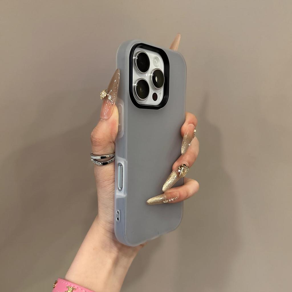 Luxury 2IN1 Candy Color Clear Matte Phone Case for 17 Air16 15 14 Plus 13 12 Pro Max 11 Shockproof Bumper Soft Skin Cover