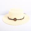 Popular fashion hollow woven concave-convex top straw hat men's and women's fashion summer sunscreen sunshade straw hat