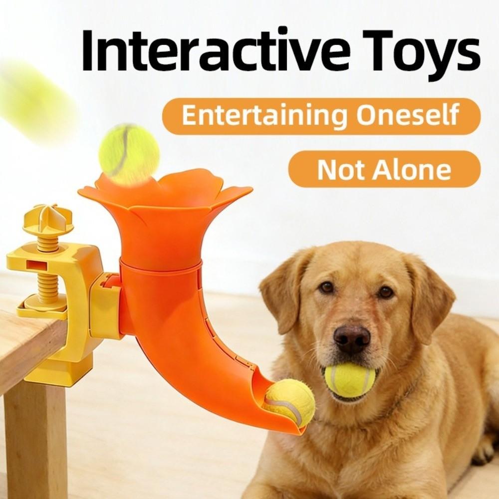 Adjustable Self-Serving Dog Ball Launcher Relieving Boredom Indoors Silent Dog Ball Throw Launcher Dog Training