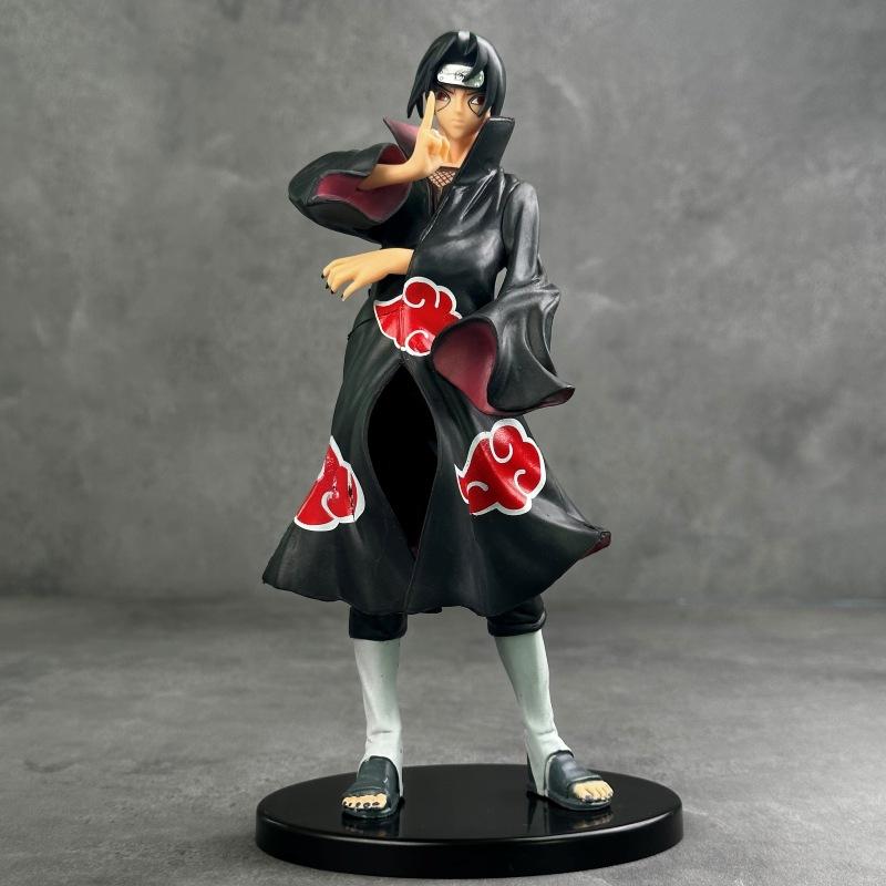 

21cm Naruto Anime Figure Akatsuki Uchiha Itachi Standing Posture Action Model Collection PVC Children Toys Birthday Gifts