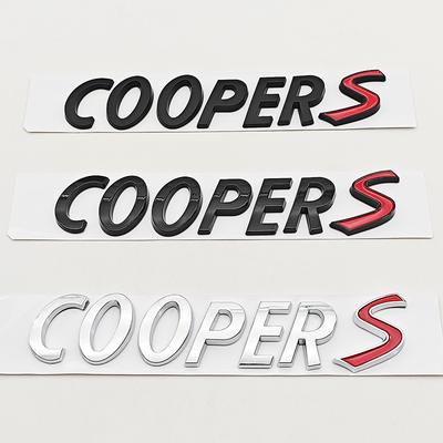 NEW 3D ABS Car Letters Logo Cooper S Rear Trunk Badge Emblem Decals Sticker For MINI R55 R56 F56 R50 R52 F55 JCW R53 Accessories