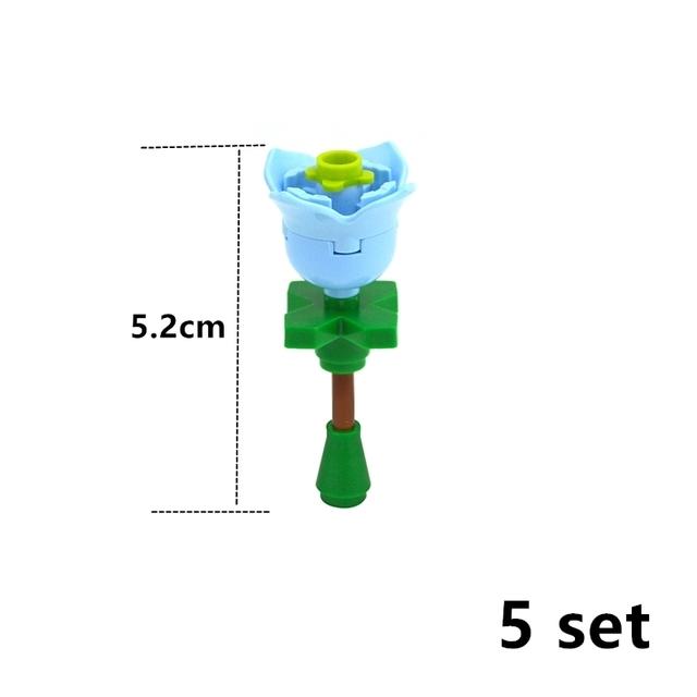 City Friend Accessories MOC Building Blocks Plant Bush Tree Flower Grass DIY House Parts Creative Bricks 3471 30176 32607 Toys