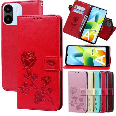 Case For Xiaomi Redmi A1 Luxury Flower Leaf Leather Flip Cover For Xiaomi Redmi A1 Poco M5 M4 Pro 5G C40 RedmiA1 A 1 Wallet Soft Silicone Phone Cases