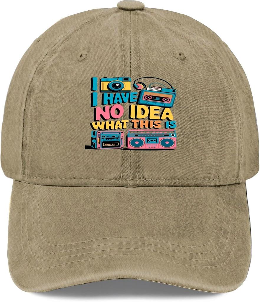 I Have No Idea What This Is 80s Retro Graphic Baseball Cap Adjustable Polyester Casual Sun Hat Unisex
