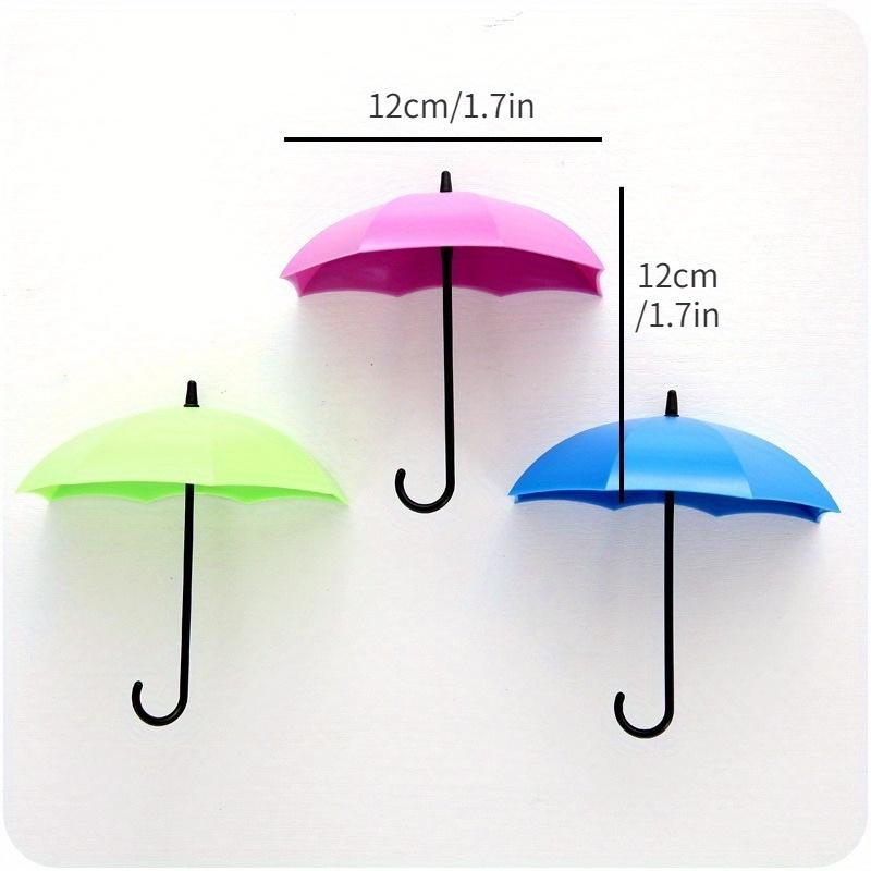 

3 шт. красочный настенный крючок для зонта, держатель для заколки для волос, органайзер, декоративный органайзер (Размер: Один размер)