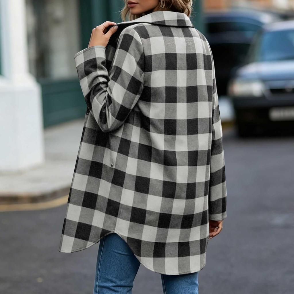 Women's Fashion Long Sleeve Loose Fit Jacket for Casual Daily Wear