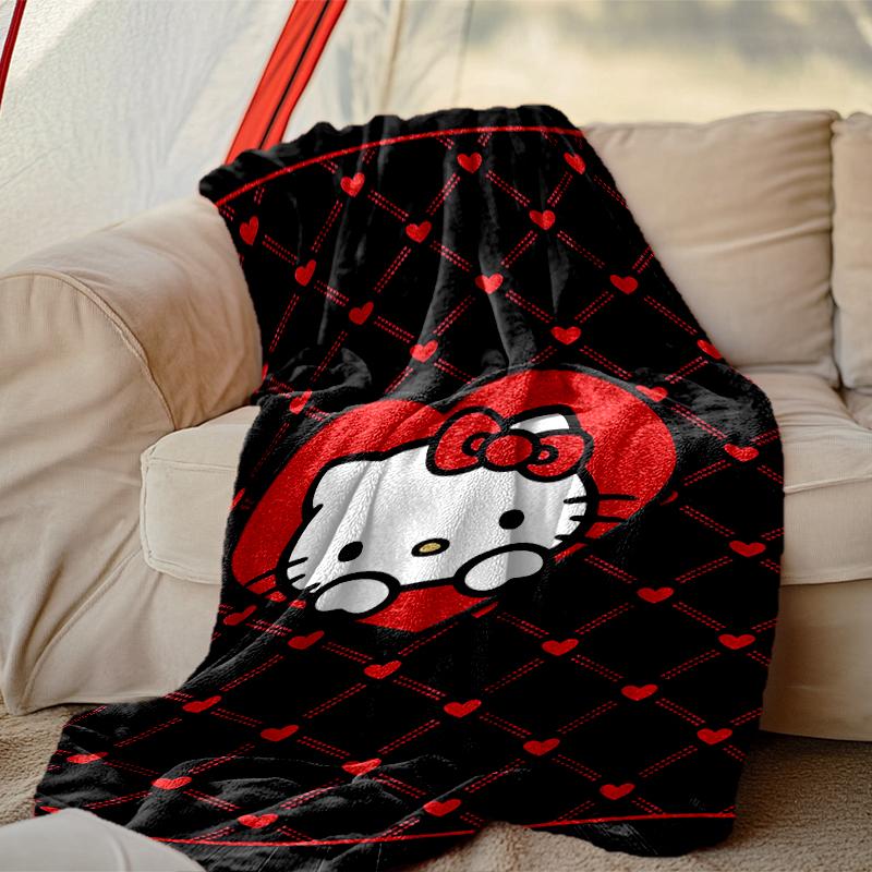 1pc Snug Hello Kitty Blanket, Lightweight & Durable Print Blanket, Perfect for Home, Couch, Bed, Picnic, Travel, Office
