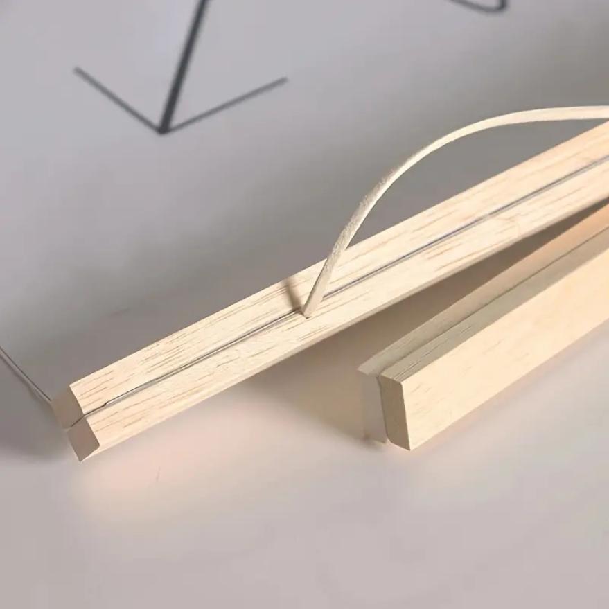 1PC Magnetic Wooden Picture Hanger Frames Poster Photos Wall Art Canvas Prints Paintings Teak Pine Wood Living Room Home Decor