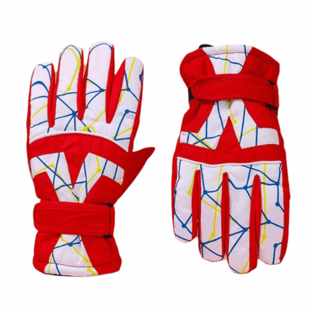 

Waterproof Kids Ski Gloves Windproof Outdoor Thermal Gloves Winter Snowboard Gloves Winter Season червоний