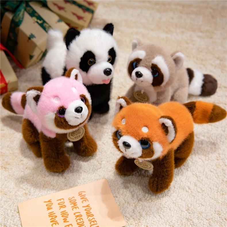 Cute Panda Tiger Raccoon Cartoon Animal Plush Doll For Kids Bedroom Decor