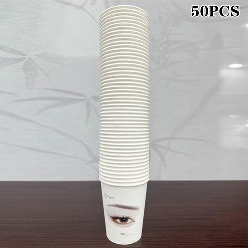 20/50Pcs Beauty Eyelash Practice Paper Cup Eyelash Extension Practice Beginner Lashes Training Disposable Paper Cups Versatile