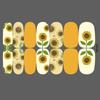 Sunflower Waterproof Nail Art Stickers - Full Cover Floral Series (YMY2414-2428)