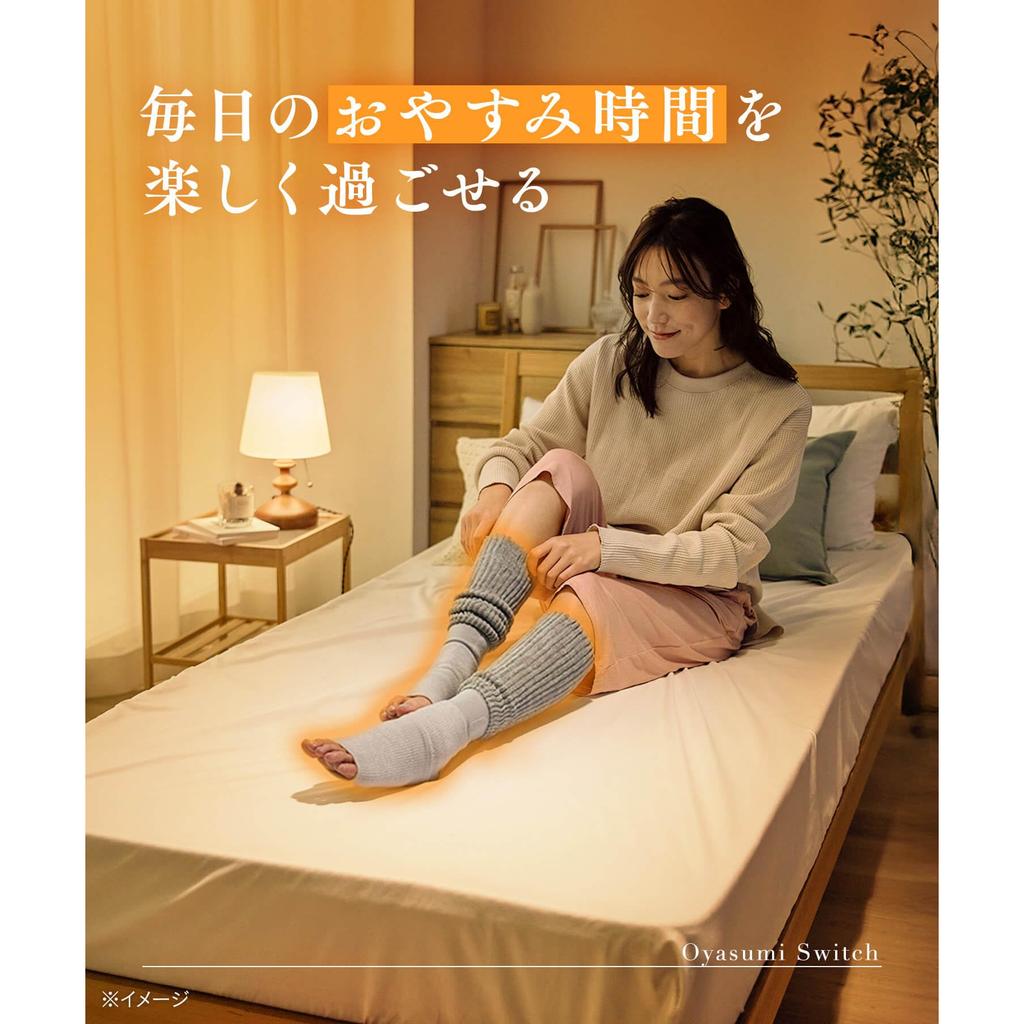 [Okamoto] Sleep Socks Warmer "Kotatsu-Like" Bedtime Leg Warmer[All 4 Colors] Size 22.0-25.0 Cm, Sleep-Exclusive Type