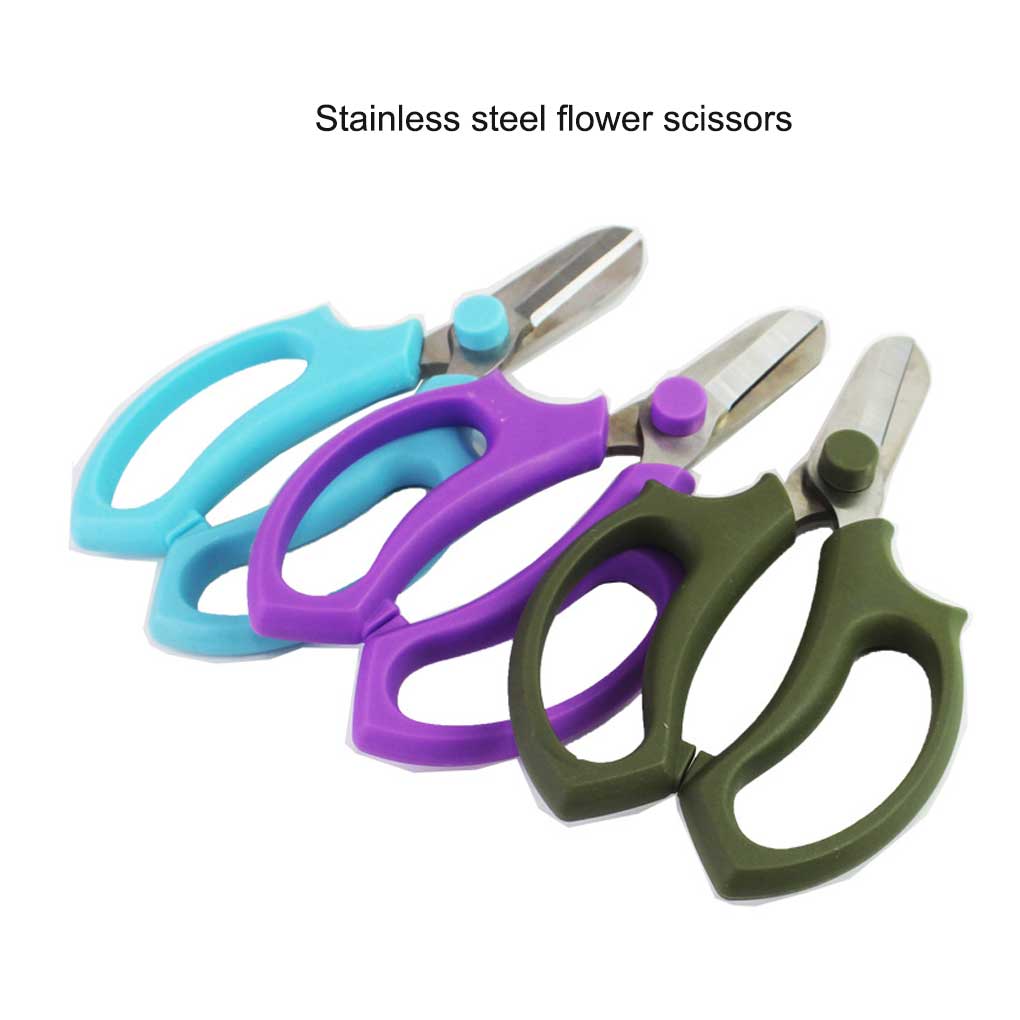 Scissors Herbs Garden Tool Florist Plastic Flower Shears Stem Leaf Removing Burrs Cut Tools Supplies Cleaner Shop