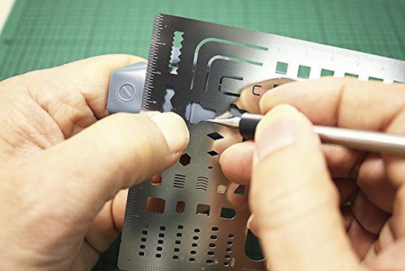 Hasegawa Trytool Cutting Template D Square Shape Ruler Plastic Model Tool TP8