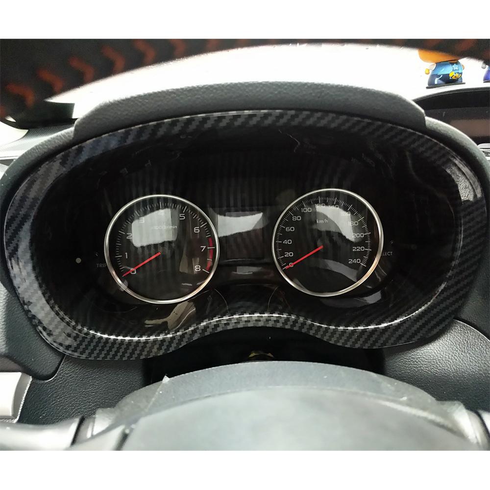 K-Car Dashboard Instrument Panel Cover Trim Frame ABS Carbon Fiber For Subaru Forester 2013-2018 XV 2012-2017