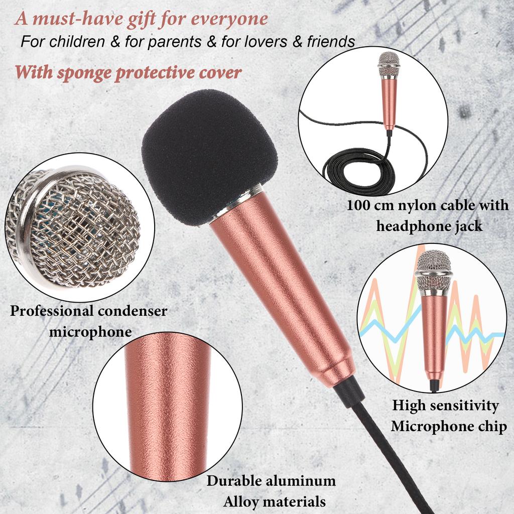 5Pcs Mini Microphone With Omnidirectional Stereo Mic For Voice Recording