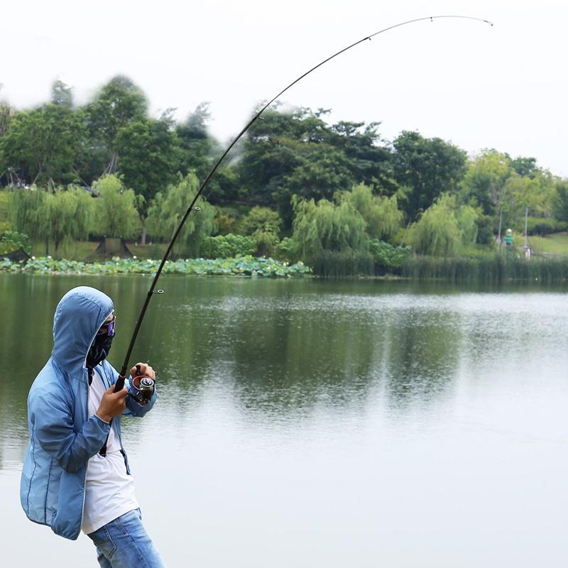 Teleskop-Carbonfaser-Spinn-Angelrute, Reise-Meer-Süßwasser-Angelrute