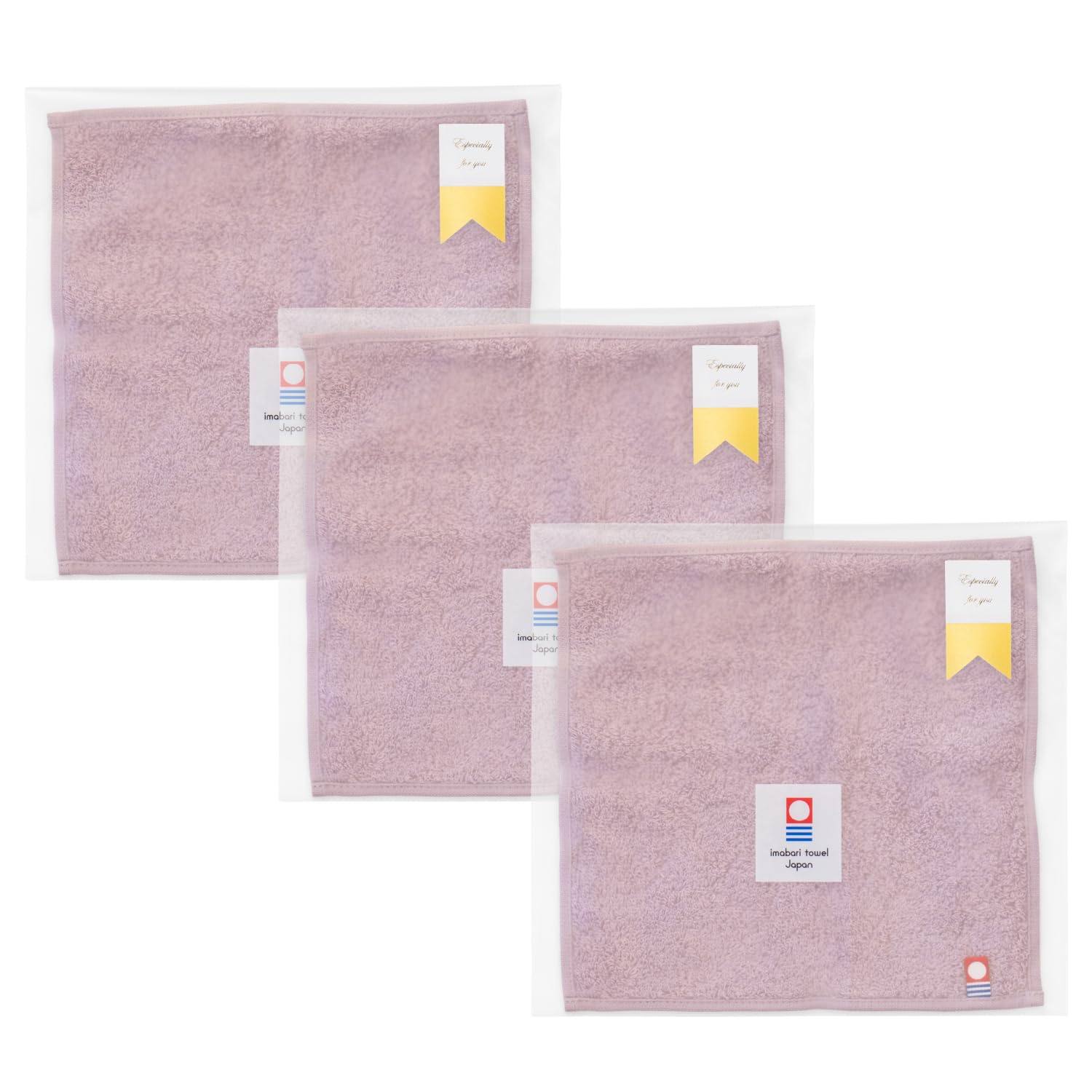 

oruTa Imabari Towel Set of Individually Perfect for and Purple Handkerchiefs, 3, Small, Wrapped, Gifts, Celebrations, Retirements, Transfers, фиолетовый