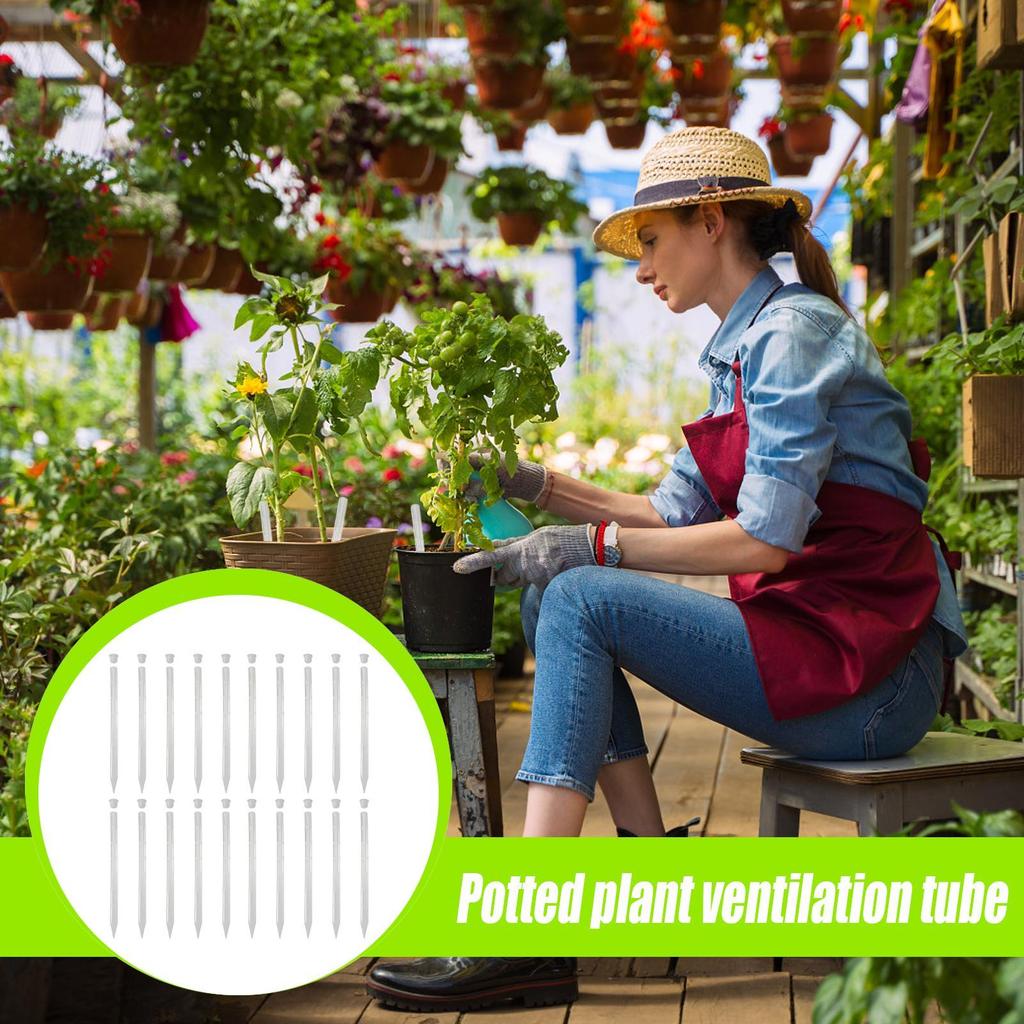 Plant Aeration Tubes 20-Piece Plant Soil Aeration Tube For Gardening 9.8 Inches Prevent Overwatering Ventilation Sticks For