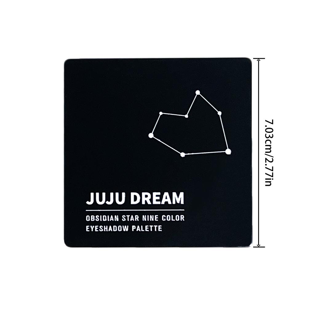 9-shade Eyeshadow Palette: Black Swan, Smoky, Dark Black, Grey Silver Glitter, Matte Finish, Long-lasting, and Easy To Color