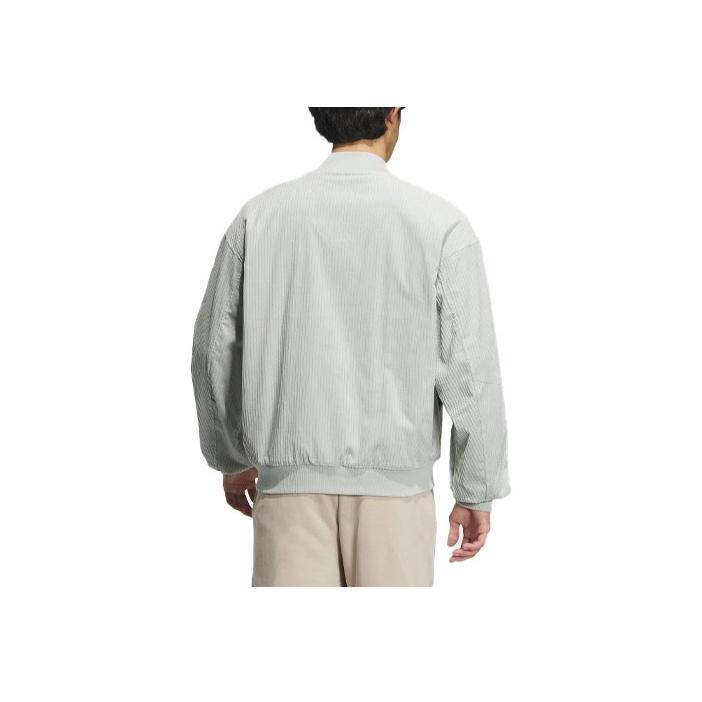 Adidas Sportswear Lounge Jacket with Pure Color Tag Logo Men Outerwear Silver-Gray IQ1388