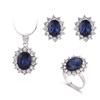 Fashion Sapphire Jewelry Set With Blue Rhinestone Decor For Women Spring