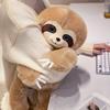 Simulation Fluffy Chubby Sloth Plushies Doll Cute Stuffed Animals Kawaii Soft Lifelike Sloth Kids Toys for Girls Boys Gifts Deco