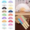 Handheld Fan Blank Folding Fan DIY Wedding Decoration Bamboo Hand Held Fan Craft