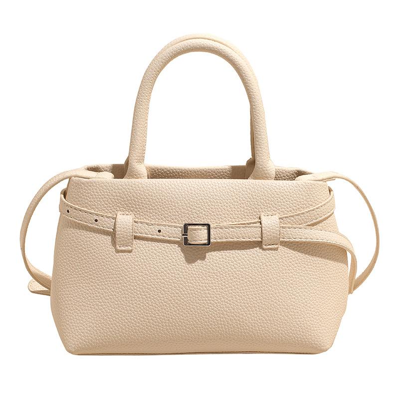 Wholesale Simple Temperament Portable Platinum Bag Women's Business Commuter Style Advanced Lychee Pattern Messenger Bag