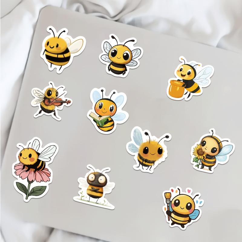 500pcs Cute Cartoon Bee Roll Stickers | Creative Simple Animal Decorations for Back-to-School Season Gifts,Mobile Phone