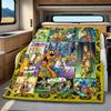 Halloween fantasy comedy adventure cartoon movie Scooby-Doo blanket soft home furnishing nap decoration four seasons warm Sherpa blanket U13