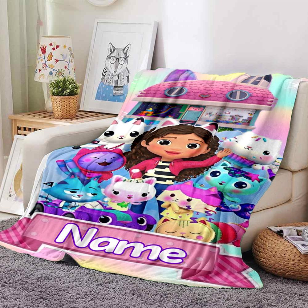 Custom Name Fantasy World Adventure Party Blanket For Couch Bed Plush Cozy Fuzzy Blanket Super Soft Warm Blankets For Fall And Winter 0916233