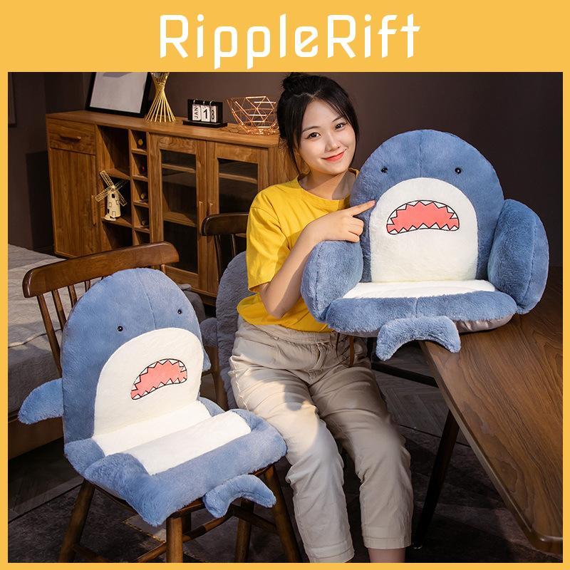 Adorable Shark Cartoon Design Plush Seat Cushion For School And Use Offices