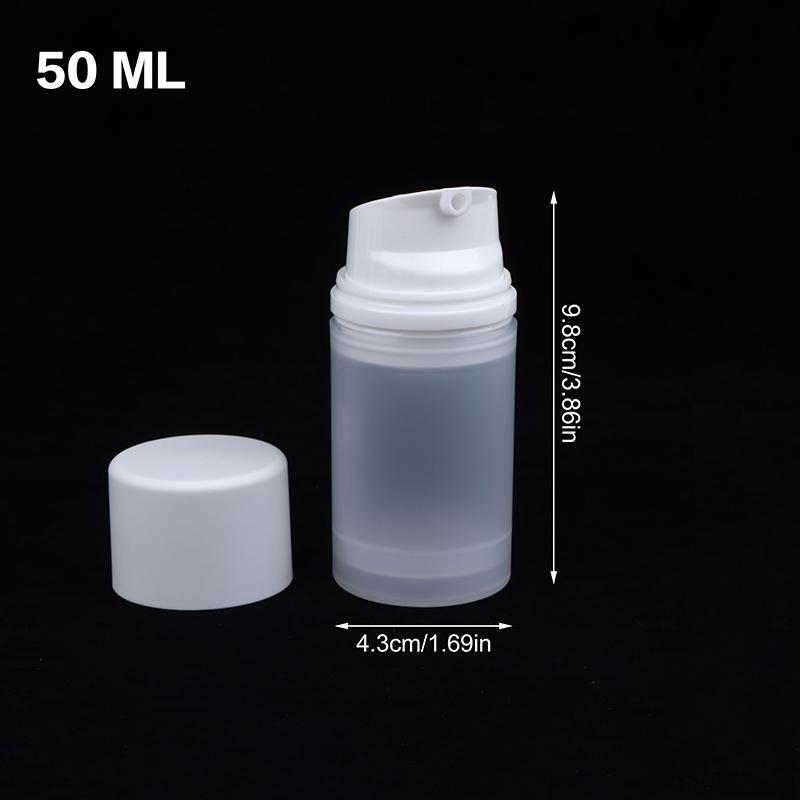 Plastic Airless Pump Bottle 15ml 30ml 50ml Vacuum Press Spray Bottle for Lotion Cream Gel Travel Bottling Container