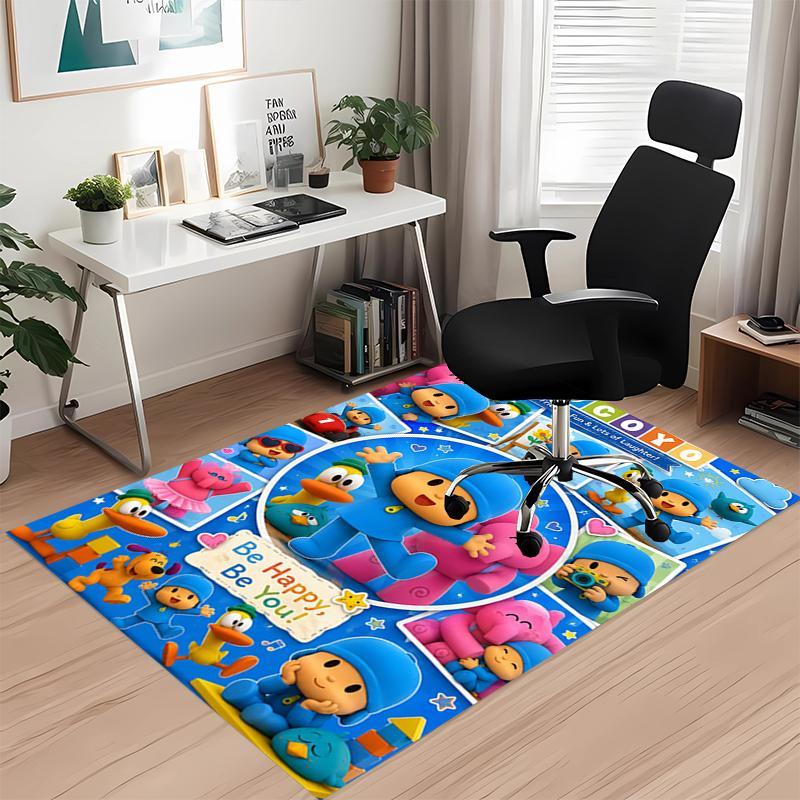 Alfombra Estampada de Pocoyó, para Silla de Oficina Sala de Estar Dormitorio Cocina Decoración Regalos.