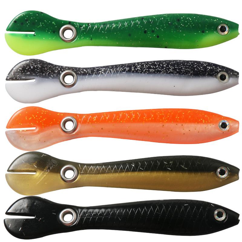 

5PCS/Lot Soft Fishing Bait Wobble Tail Silicone Small Loach Bait Artificial Bait