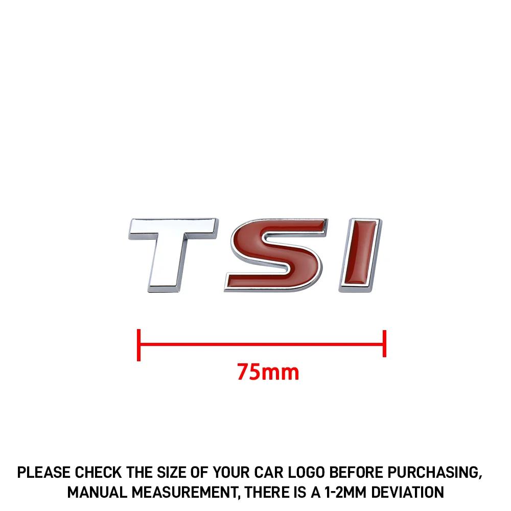 1ks TSI Písmenný Znak ABS 3D Zadní Samolepka na Kufr Auta pro Volkswagen TIGUAN TSI Golf 7 5 8 6 Passat B6 Rline Auto Styling Samolepka