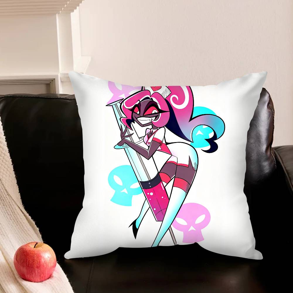 V-Velvette H-Hazbin H-Hotel Pillowcase Living Room Sofa Cushion Cover Bedroom Room Bed Pillow Cover Home Decoration