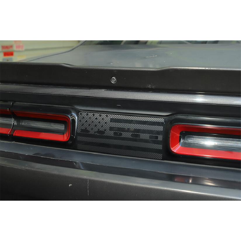 Carbon Fiber Rear Taillight Center Trim Decor Sticker For Dodge Challenger 2015+