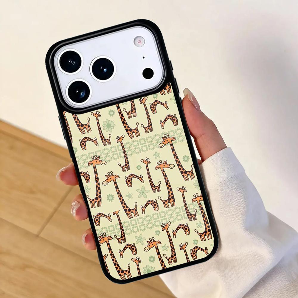 Giraffe Art Mobile Phone Case for IPhone 17 AIR 16pro Max 15 14 13 12 11 Bumper Cover